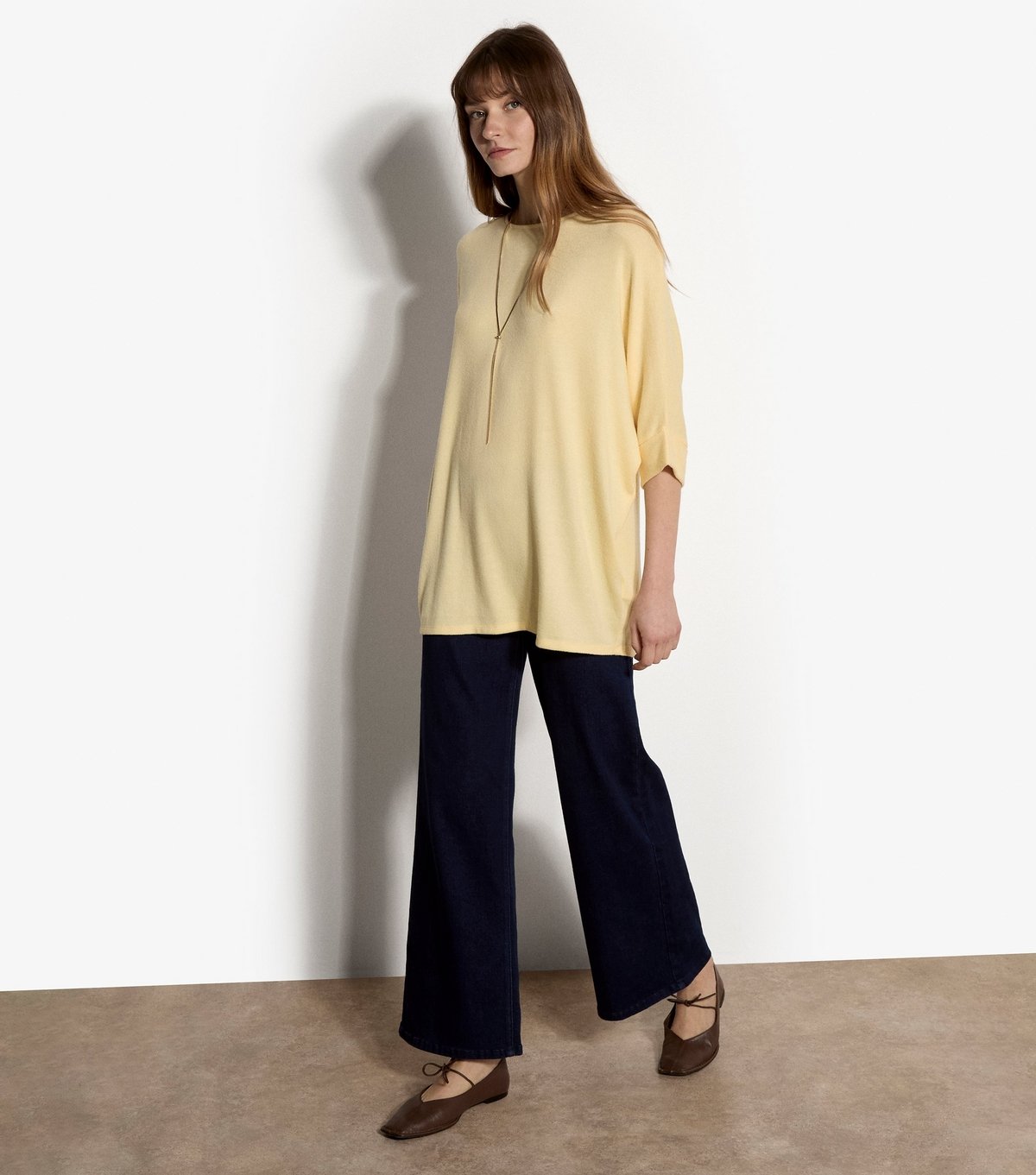 Apricot Women's Yellow Turn Up Cuff Batwing Sleeve Jumper Apricot New Look - 2