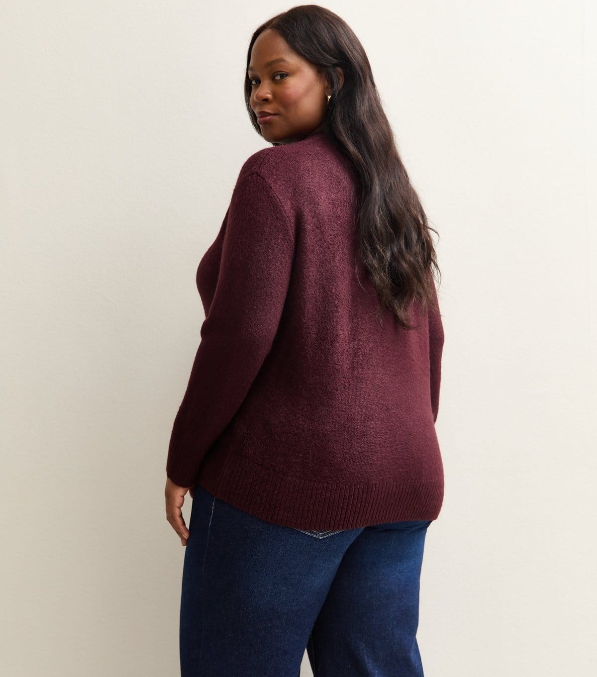New Look Women's Plus Size Red Sequin Lips Embellished Jumper Curves New Look - 4