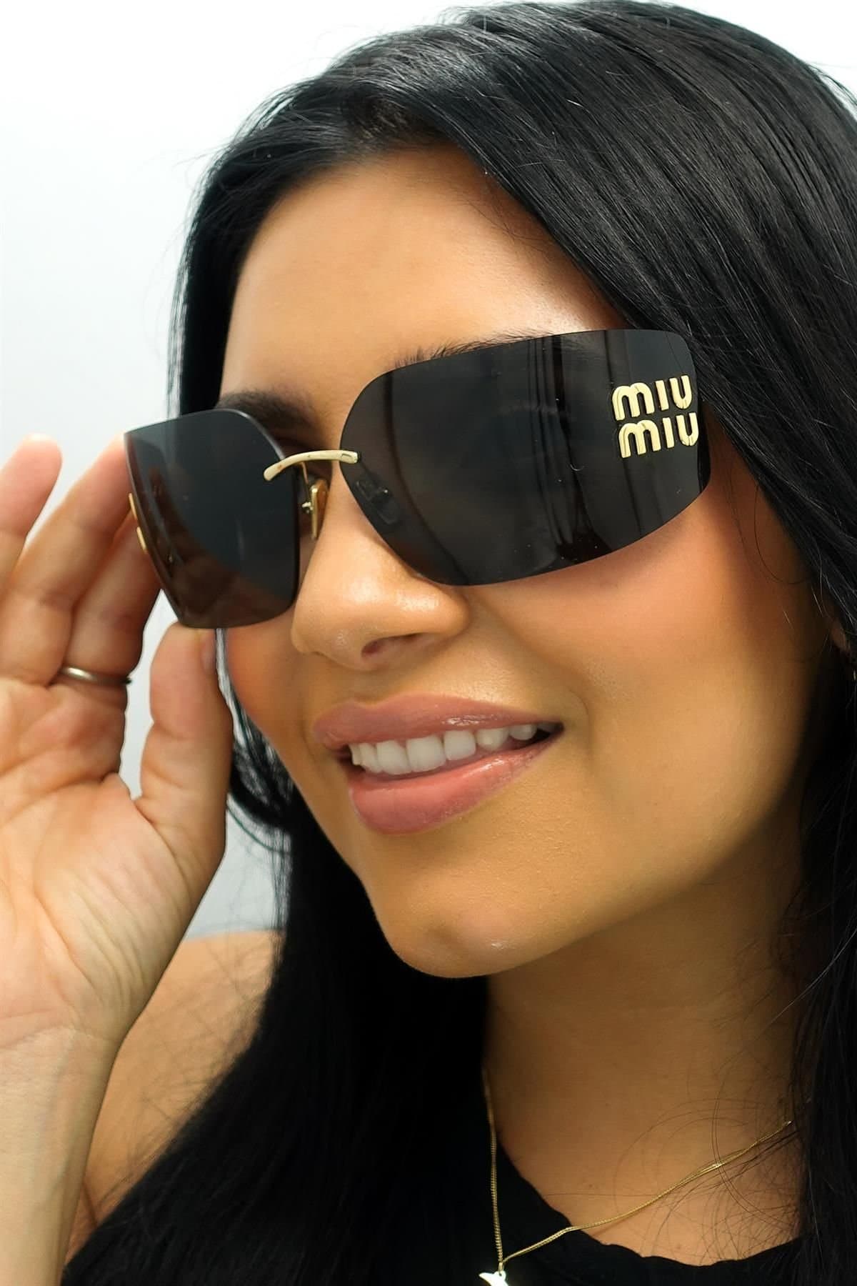 Miu Miu Miu Miu Women's Rimless Gold Dark Grey MU54YS