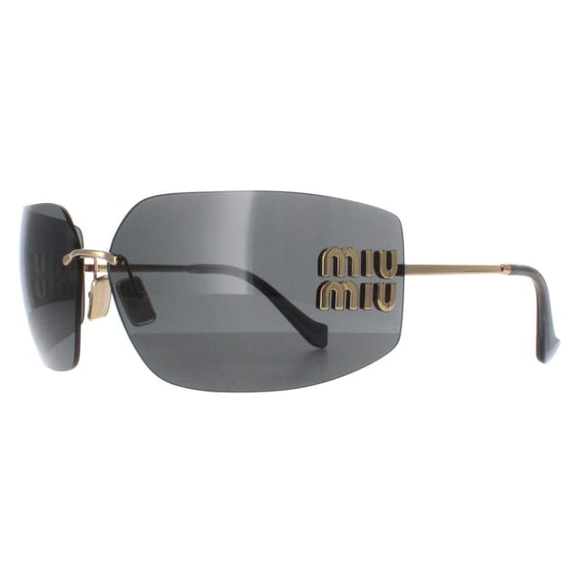 Miu Miu Miu Miu Women's Rimless Gold Dark Grey MU54YS - 3