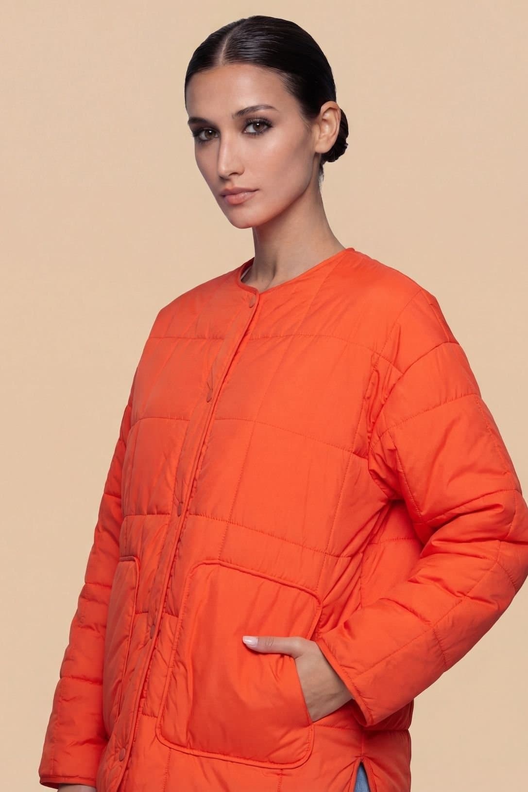 Little Mistress Little Mistress Women's Tomato Quilted Jacket in Red