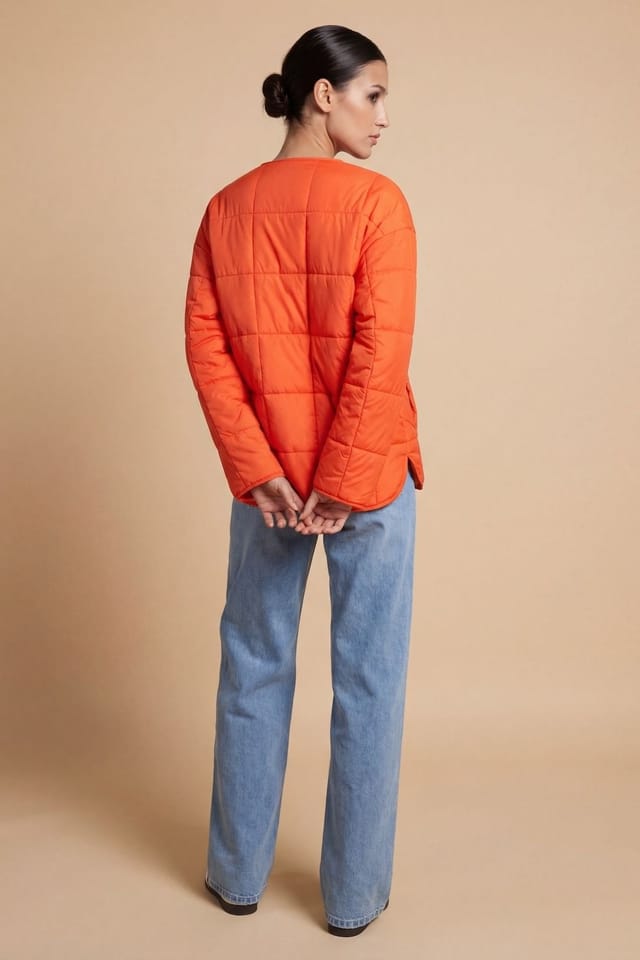 Little Mistress Little Mistress Women's Tomato Quilted Jacket in Red - 2