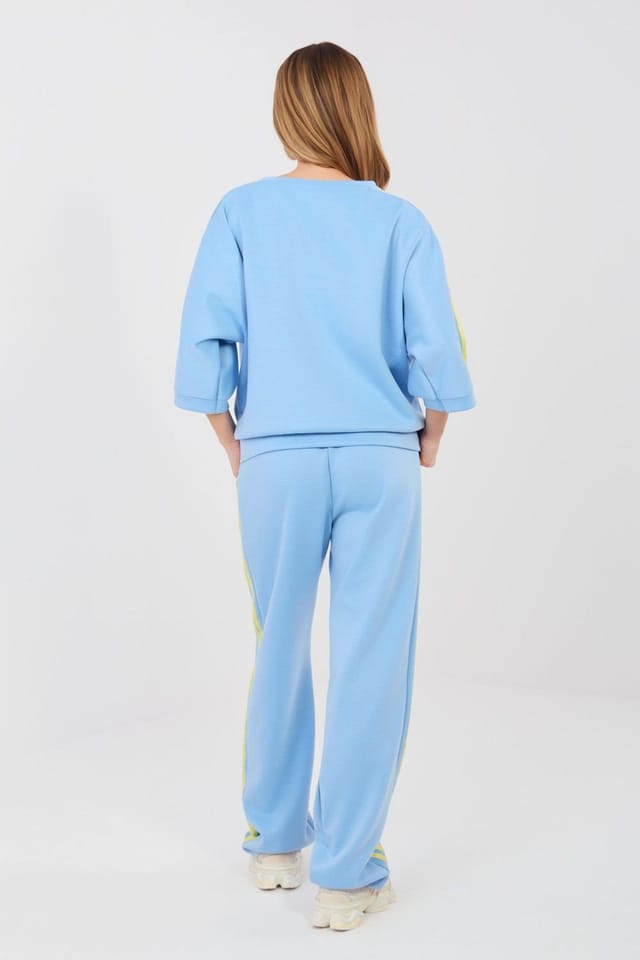 Love Lace Love Lace Women's Soft Striped Hoodie & Jogger Set in Blue - 3