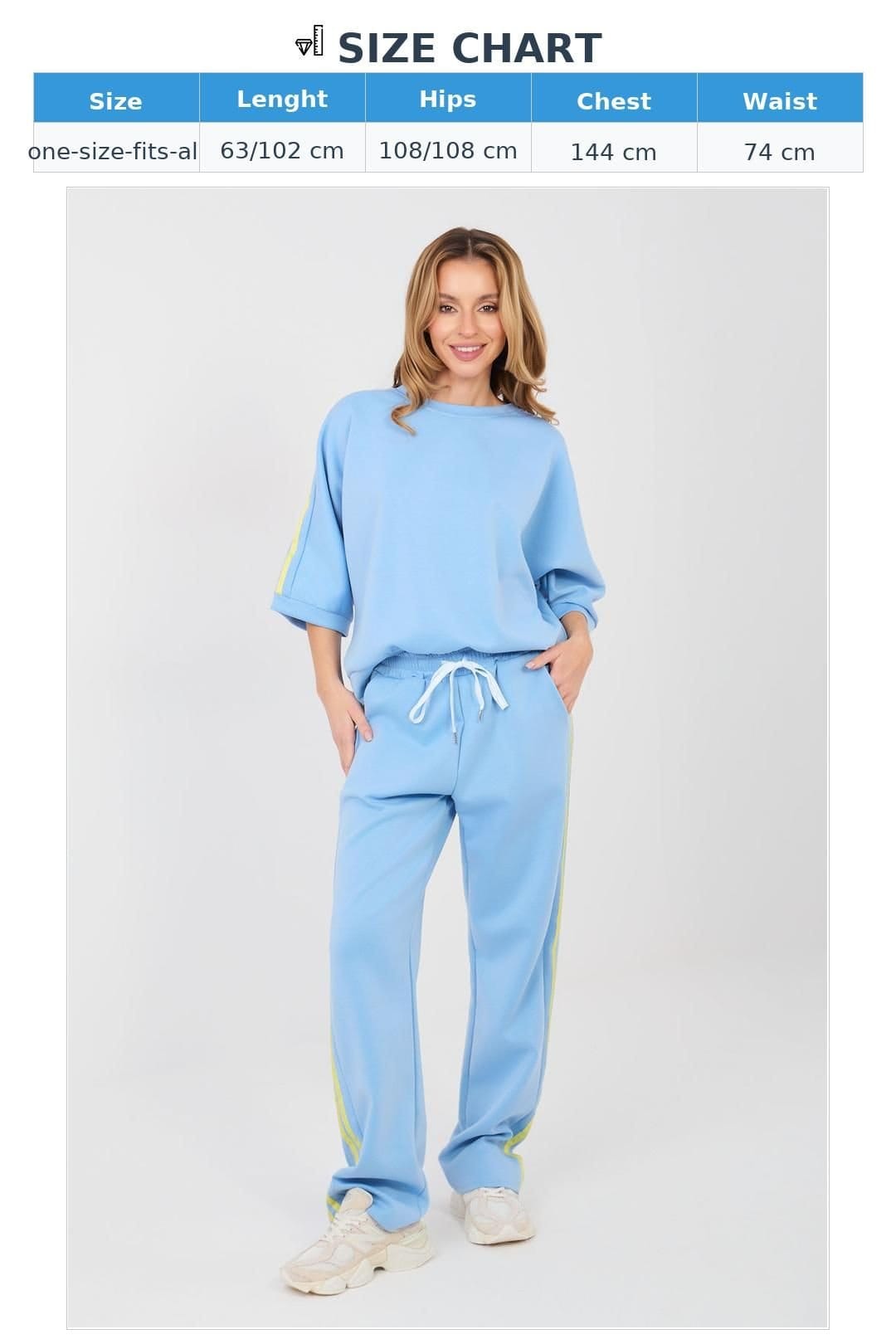 Love Lace Love Lace Women's Soft Striped Hoodie & Jogger Set in Blue - 4