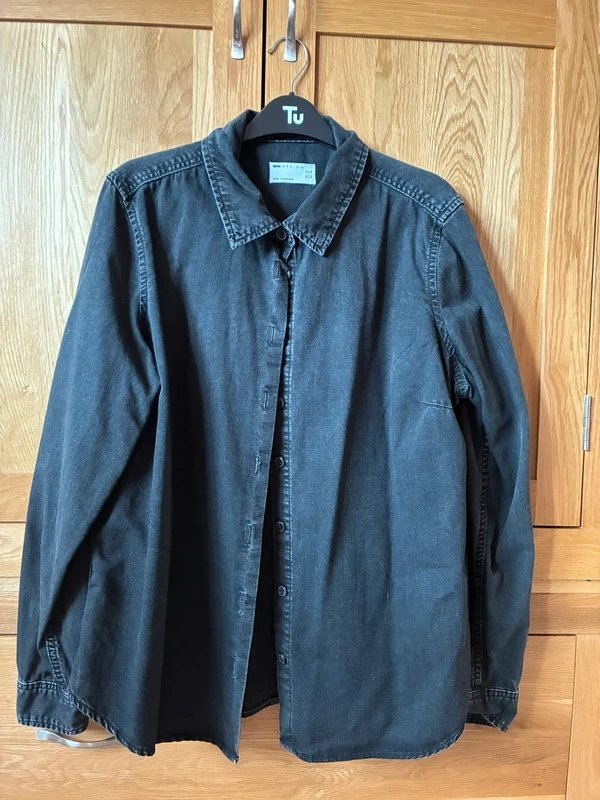 ASOS ASOS Design black wash denim shirt - 1