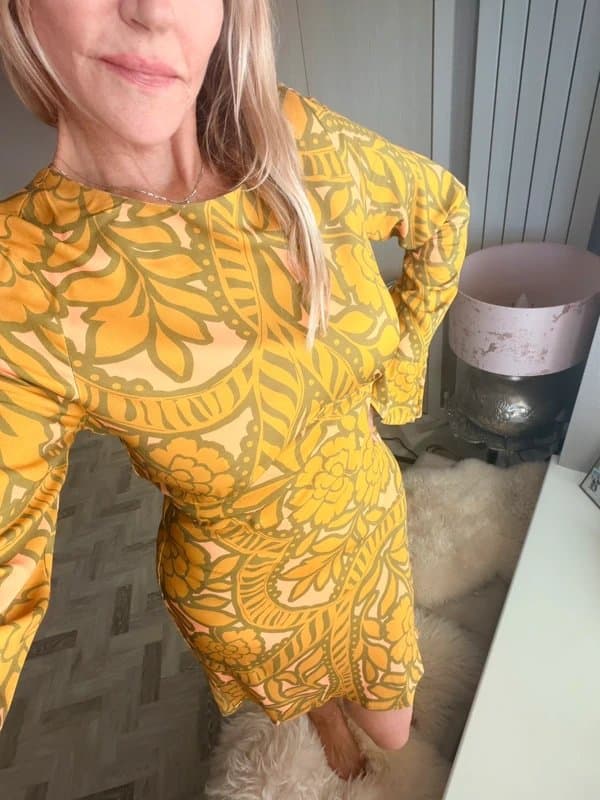 Never Fully Dressed Never Fully Dressed dress with open tie back and gorgeous sleeves size 12 new