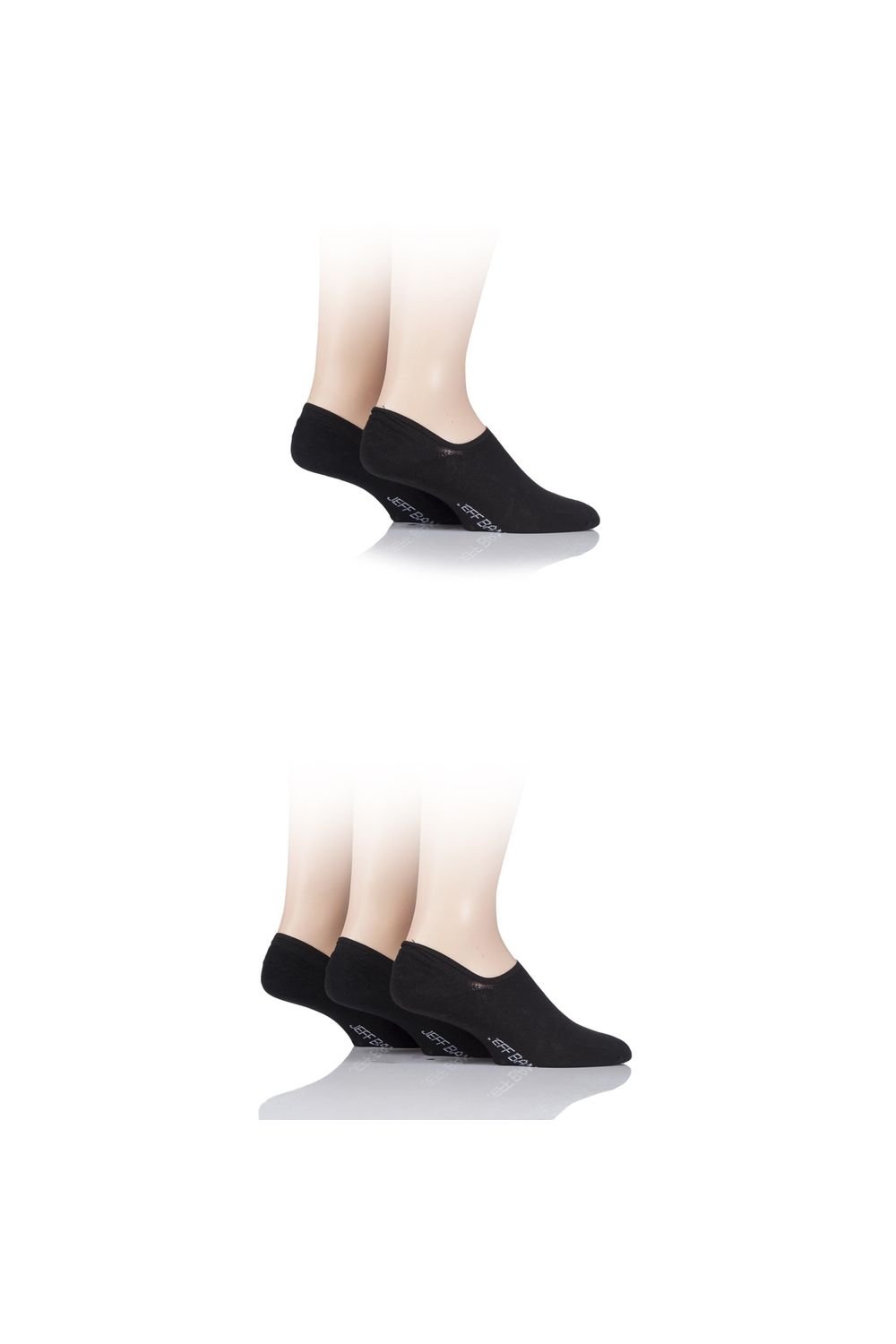 Jeff Banks Jeff Banks Men's Mens 5 Pair Plain Cotton Secret Socks in Black - 1