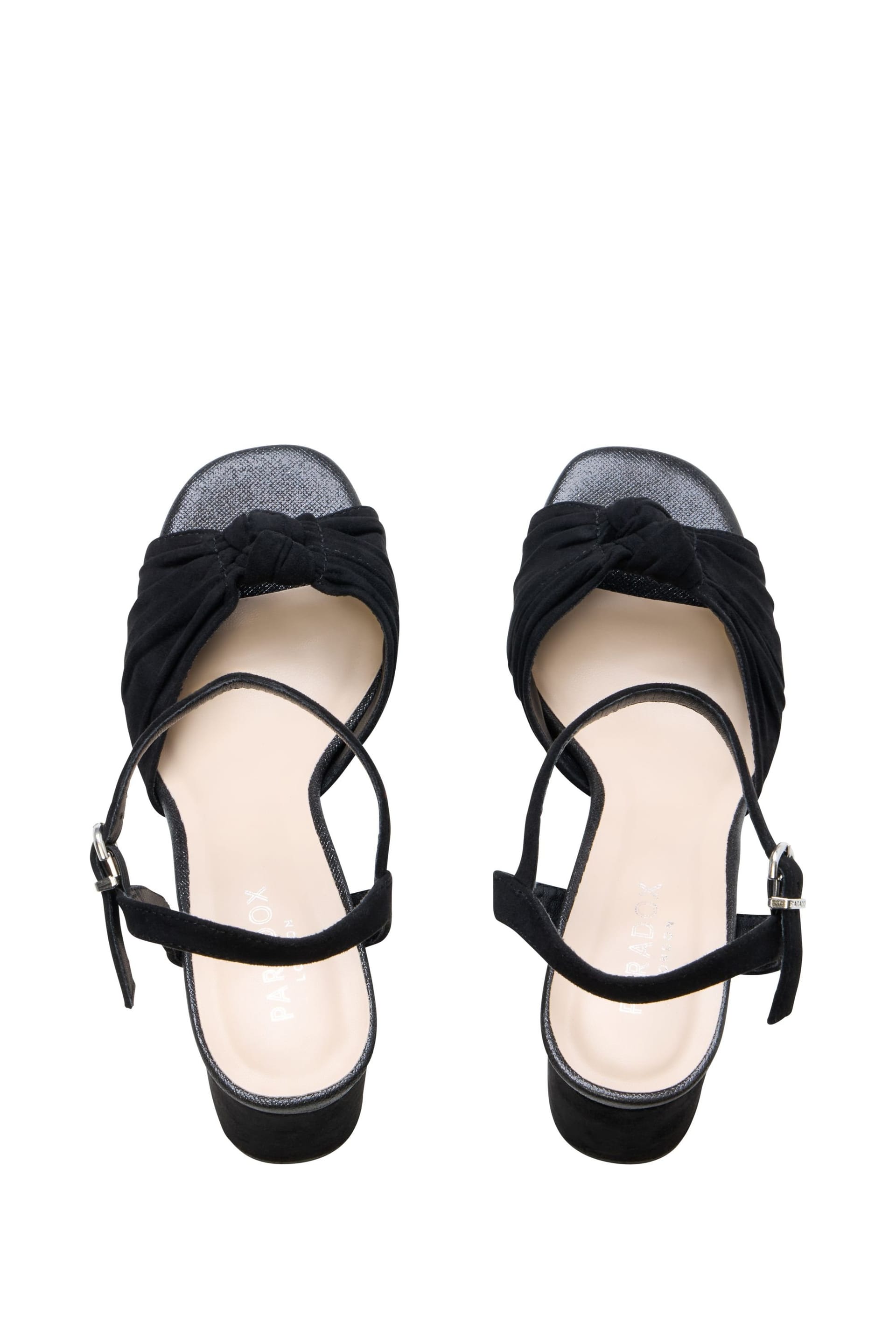 Paradox London Paradox London Women's Liliane' Block Heel Platform Sandals in Black - 4