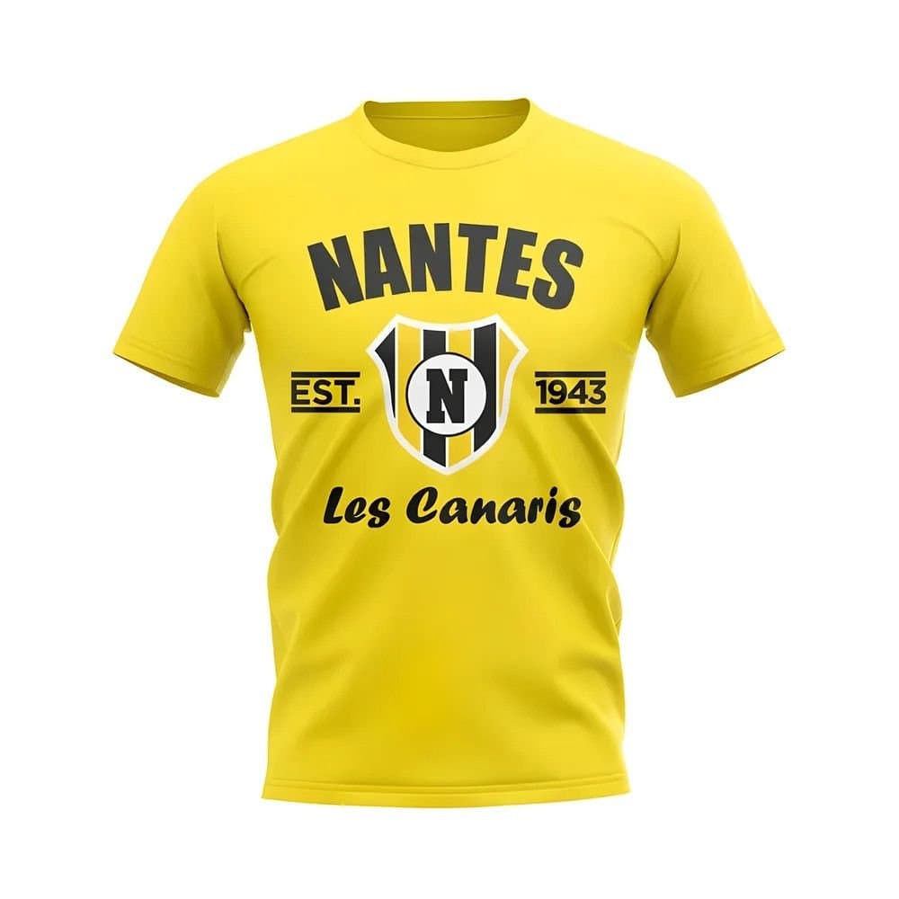 Nantes Nantes Men's Personalised Established Football T-Shirt in Yellow