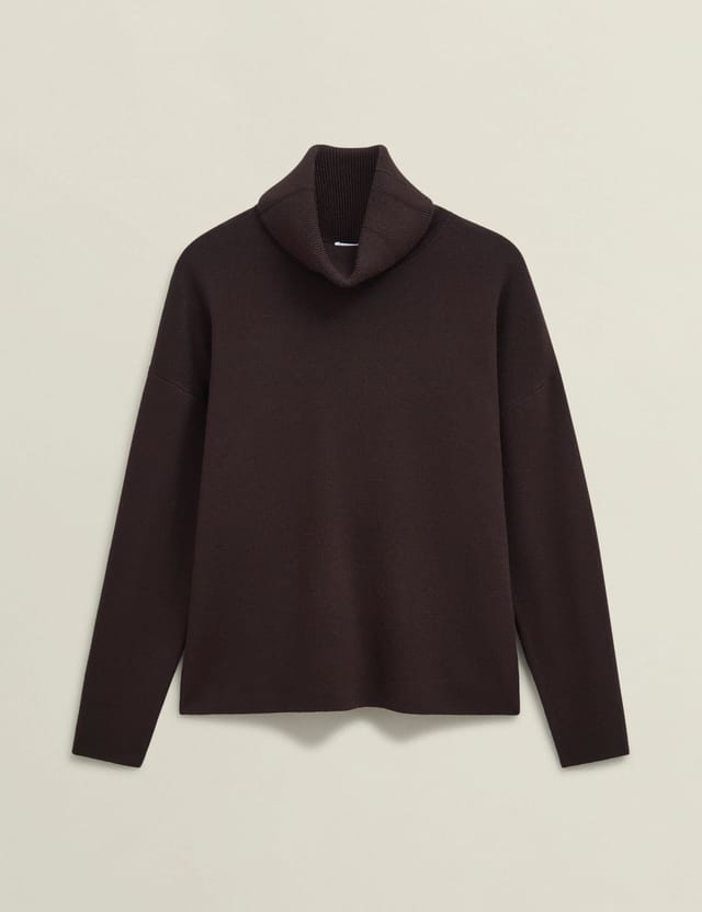 Hobbs London Hobbs London Women's Yvette Jumper in Dark Brown - 2