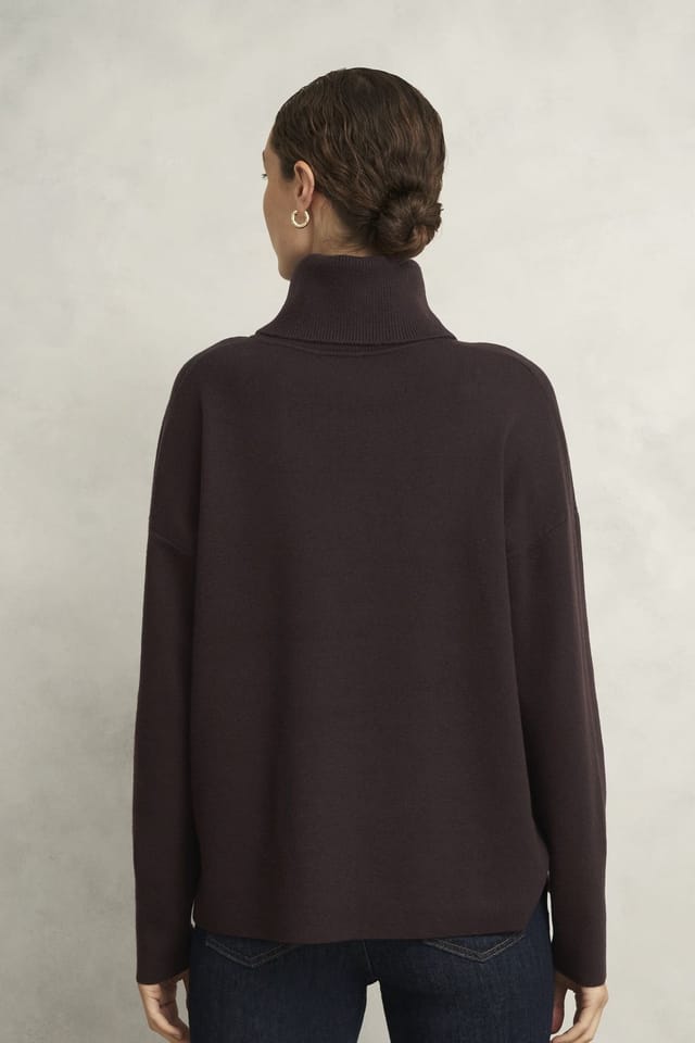 Hobbs London Hobbs London Women's Yvette Jumper in Dark Brown - 3