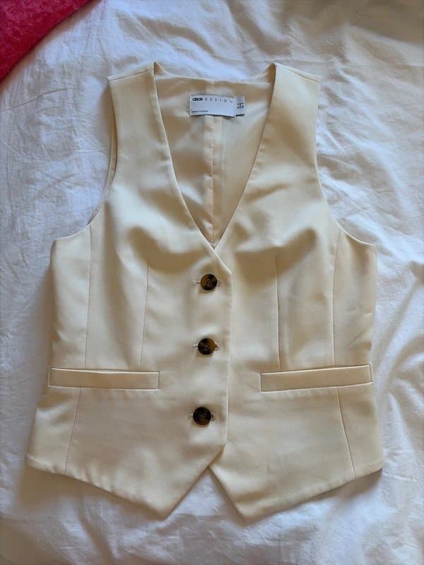 ASOS Design Asos design cream waistcoat