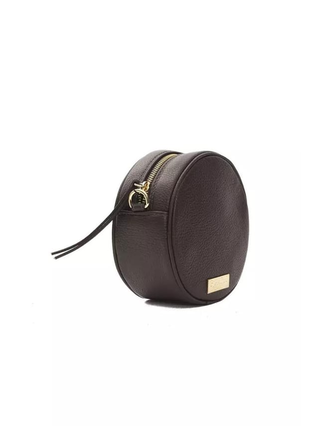 Pompei Donatella Pompei Donatella Women's Elegant Small Oval Leather Crossbody in Brown - 2