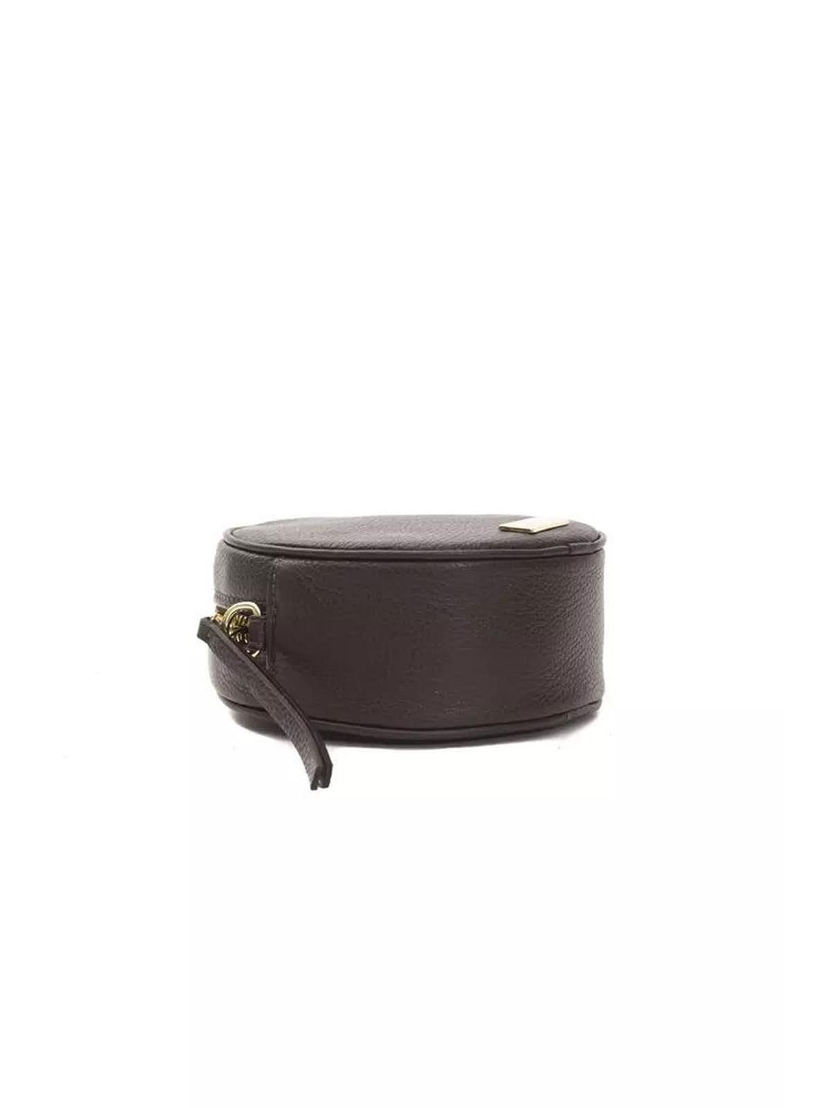 Pompei Donatella Pompei Donatella Women's Elegant Small Oval Leather Crossbody in Brown - 4