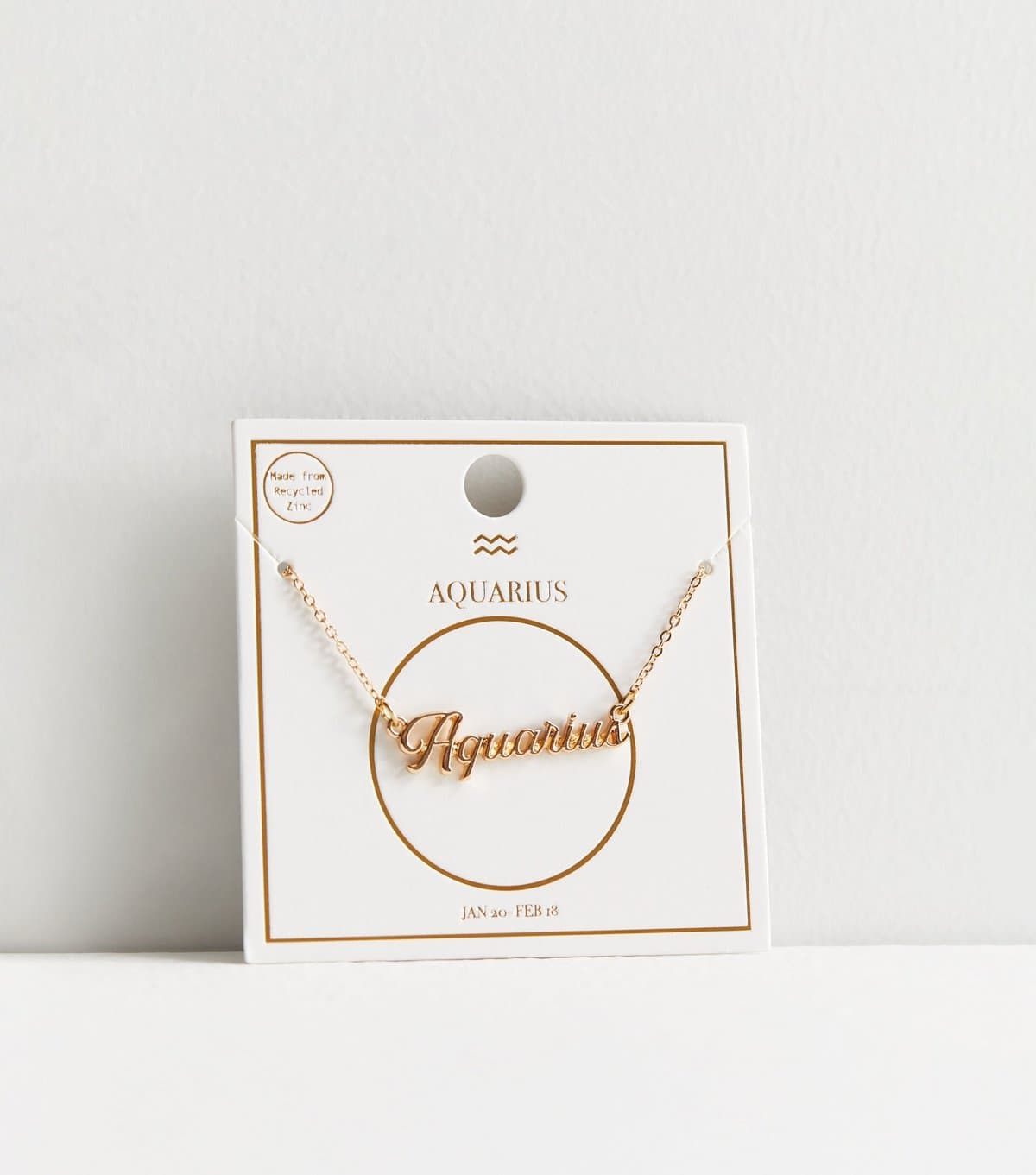 New Look Gold Aquarius Star Sign Necklace New Look