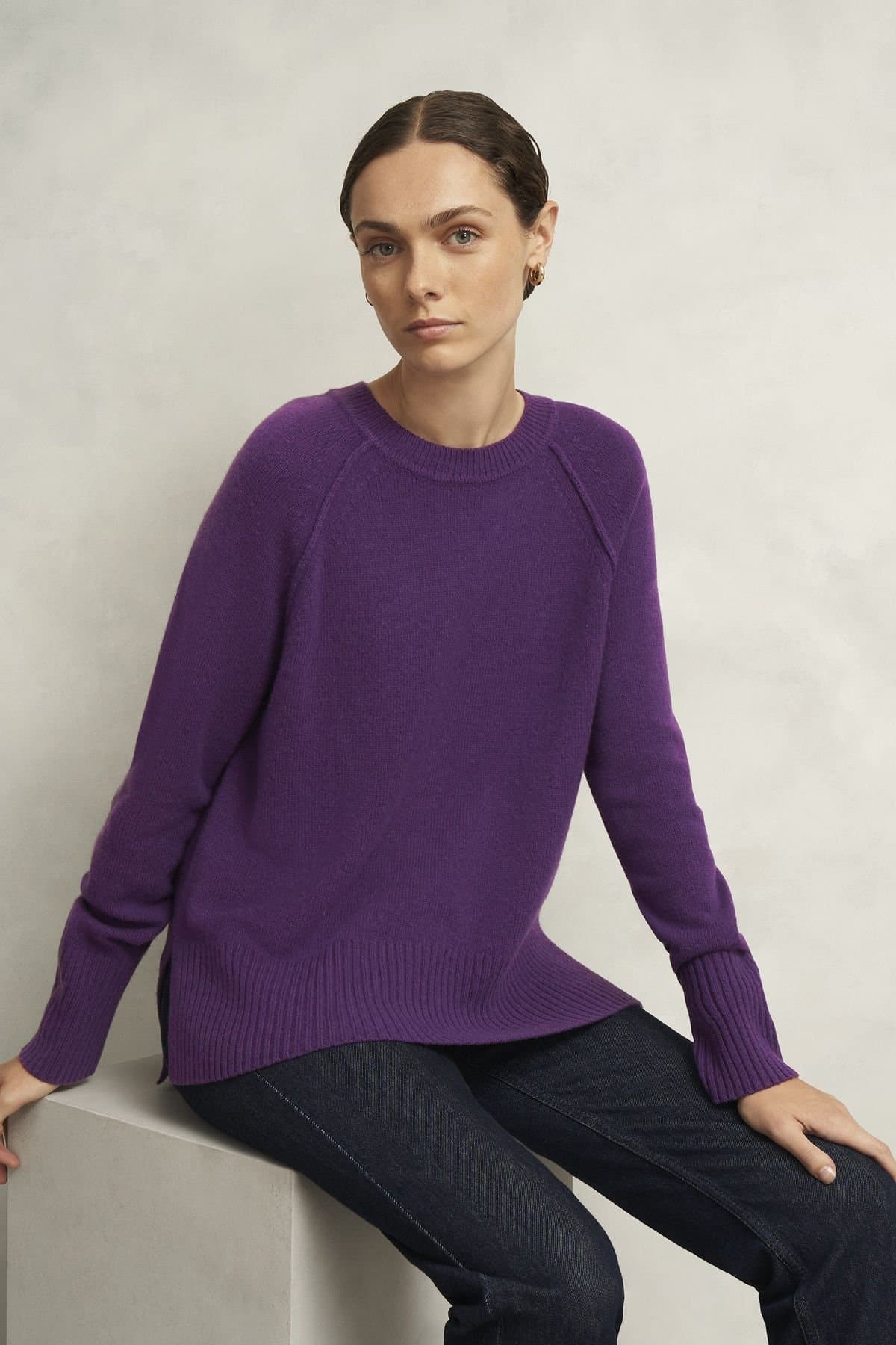 Hobbs London Hobbs London Women's Mandy Jumper in Grape