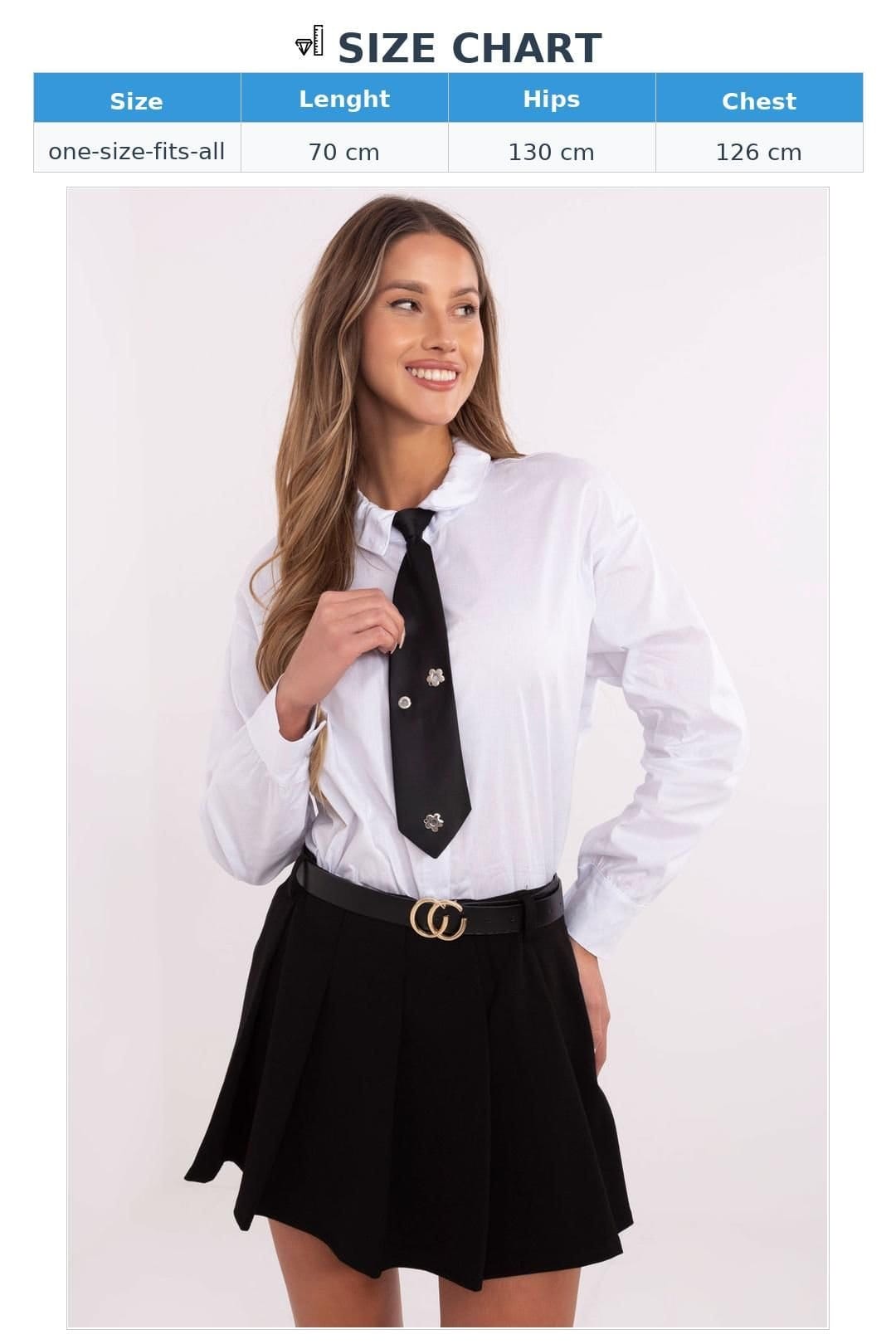 Love Lace Love Lace Women's Casual Long Sleeve Shirt with Removable Tie in White - 4