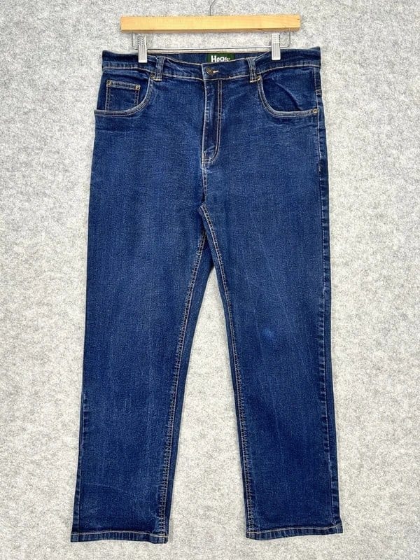 Hoggs of Fife Hoggs Of Fife Jeans Men’s W34 L27 Zip Fly Straight Leg Stretch Denim Pant C3 - 1