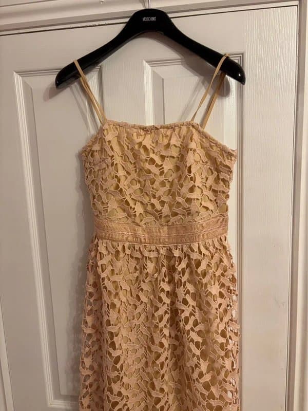 Boohoo Boohoo 14 lace midi strappy wedding party holiday dress same day post