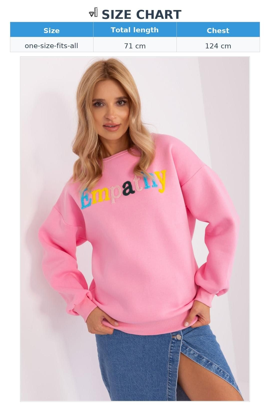 Love Lace Love Lace Women's Casual Pullover Sweatshirt with Front Print in Pink - 4