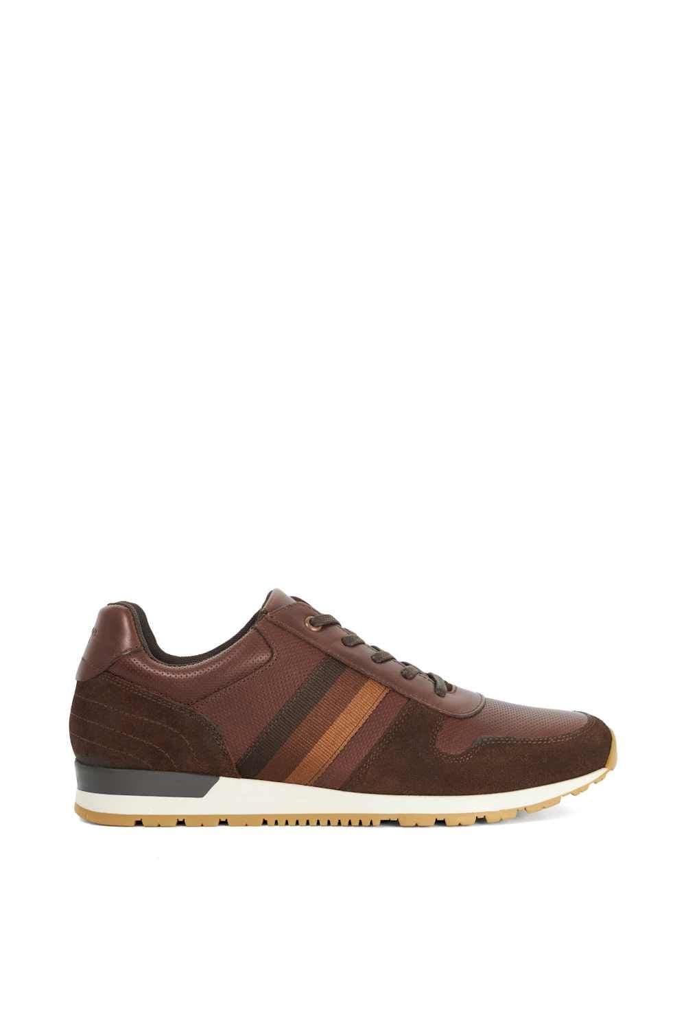 Dune London Dune London Men's 'Trolay' Leather Trainers in Brown