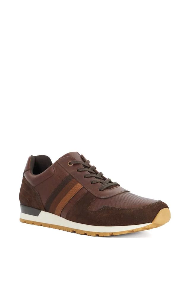 Dune London Dune London Men's 'Trolay' Leather Trainers in Brown - 2