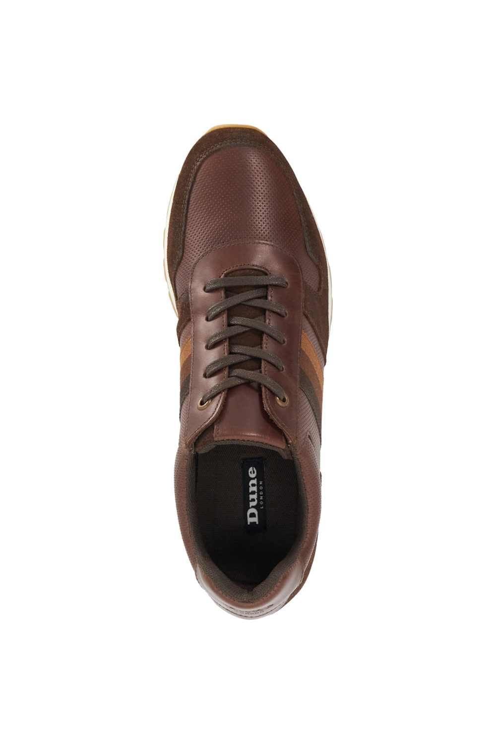 Dune London Dune London Men's 'Trolay' Leather Trainers in Brown - 4