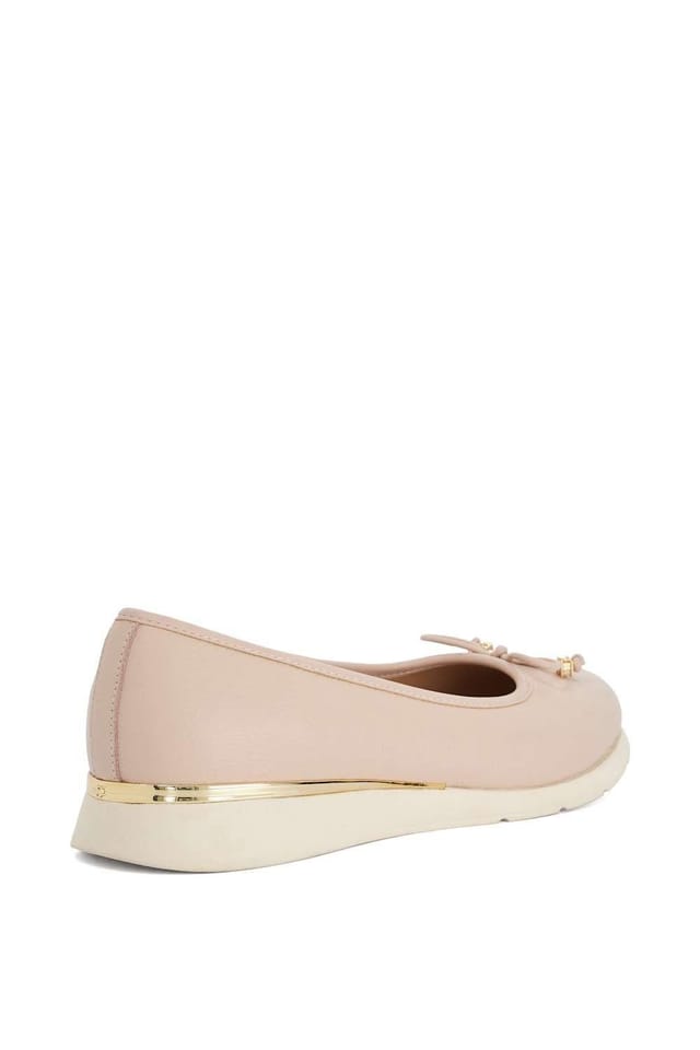 Dune London Dune London Women's 'Highline' Leather Ballet Pumps in Pink - 3