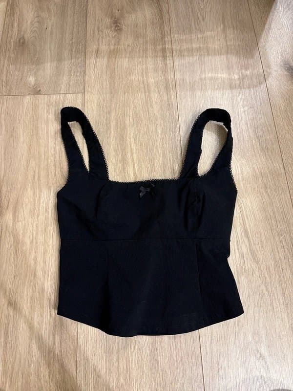 New Look Black corset style top