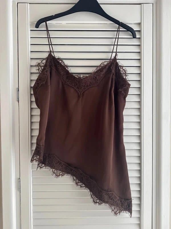 New Look New New look gorgeous brown asymmetric lace cami