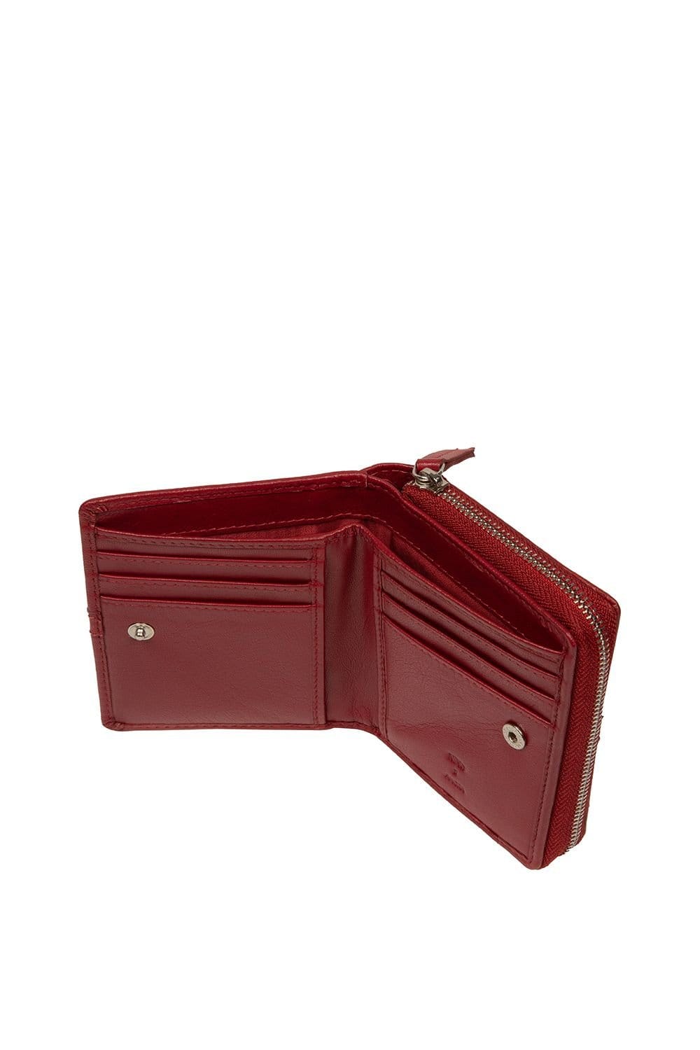 NiNa Amora NiNa Amora Women's 'Luciana' Tan Leather Purse in Red - 4