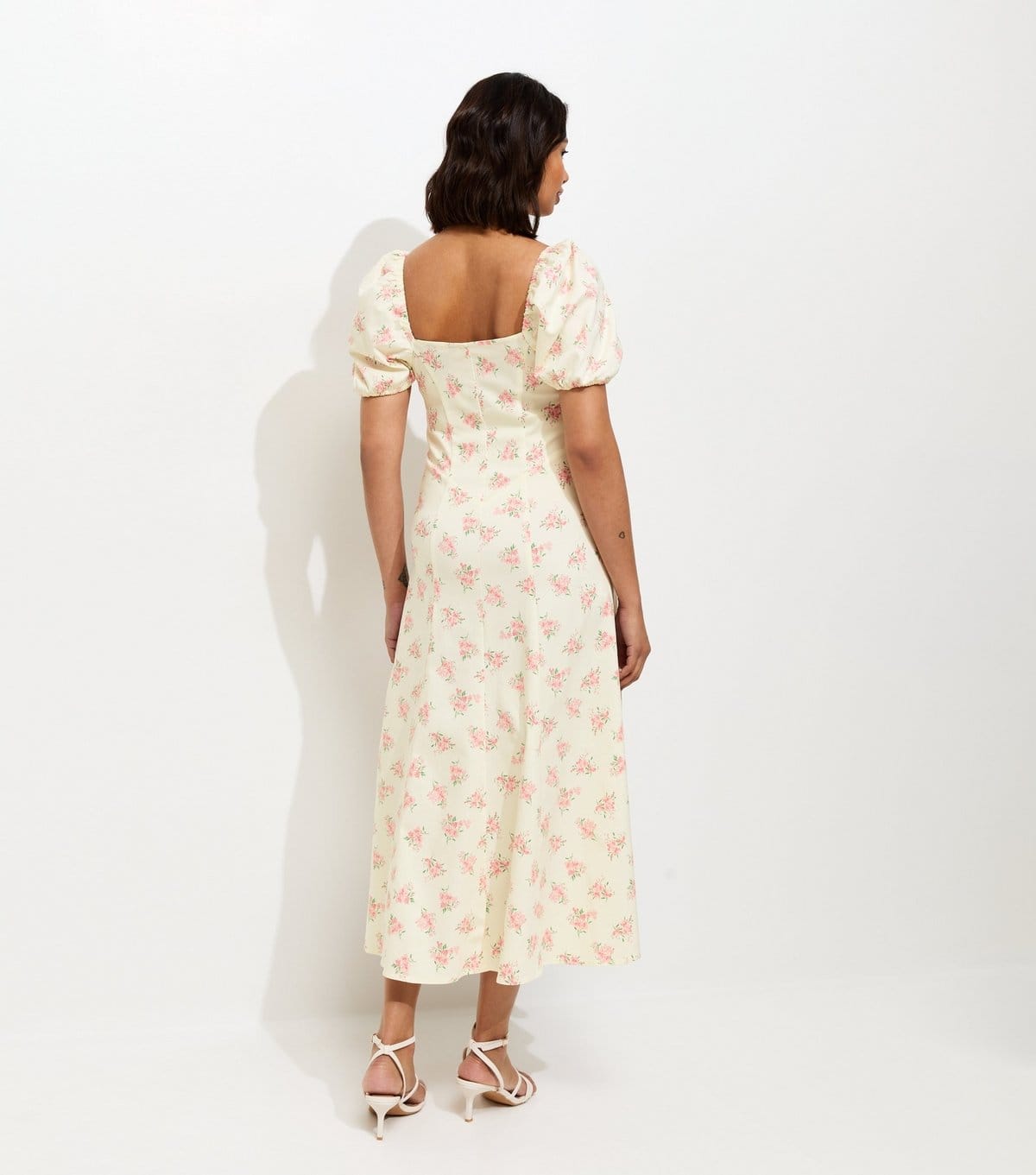 New Look Women's Maternity White Floral Print Milkmaid Midi Dress New Look - 4