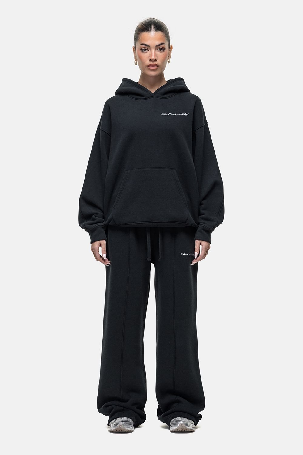 Good For Nothing Good For Nothing Women's Seam Detail Wide Leg Relaxed Jogger in Black - 3