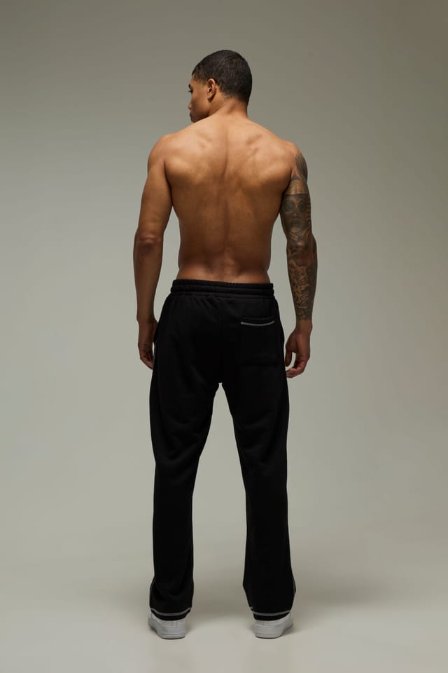Training Dept. Training Dept. Men's Training Dept Straight Leg Contrast Stitch Joggers in Black - 2