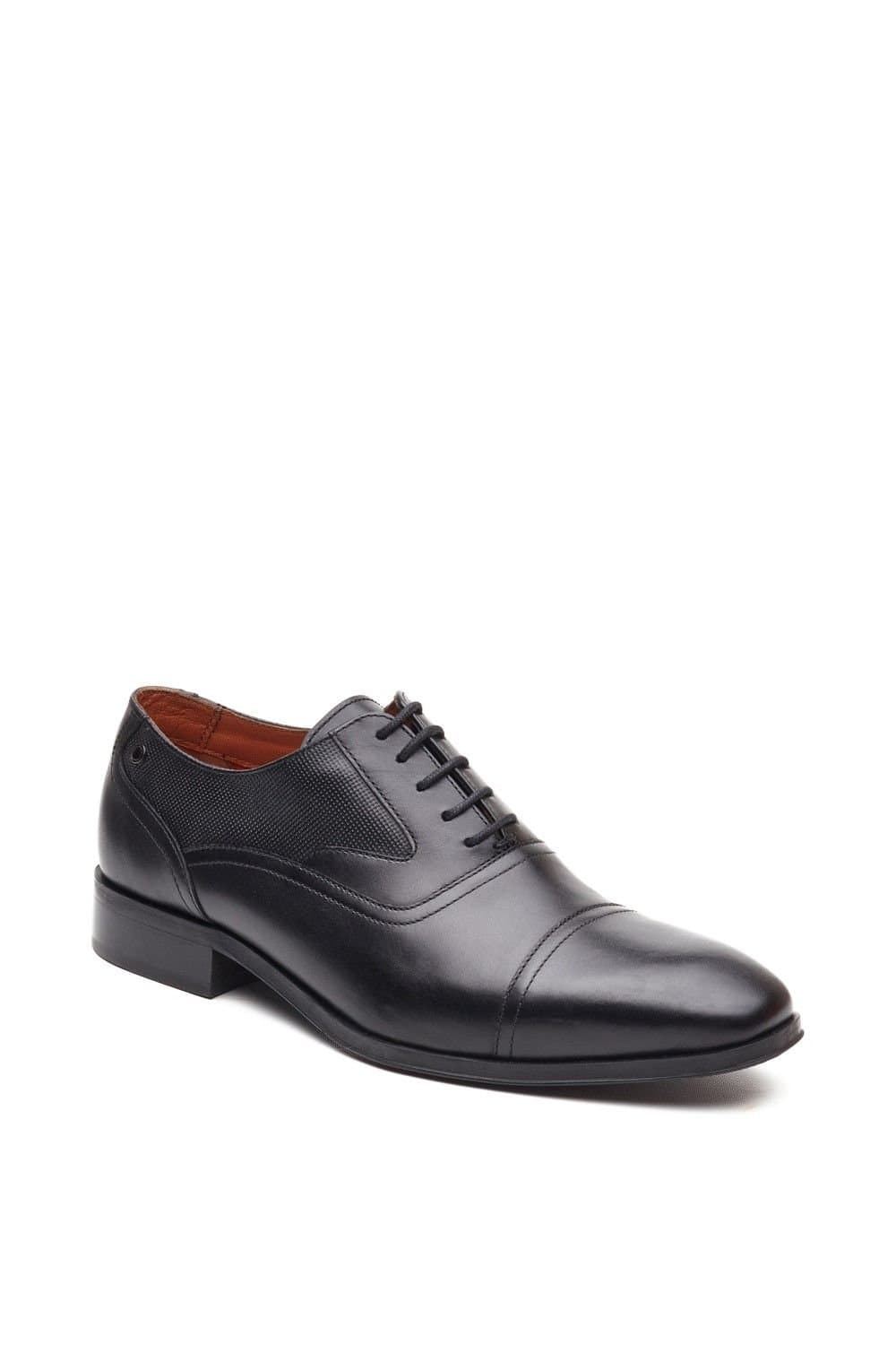 Base London Base London Men's Portico Toe Cap Oxford Shoe in Black