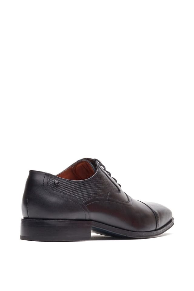 Base London Base London Men's Portico Toe Cap Oxford Shoe in Black - 2
