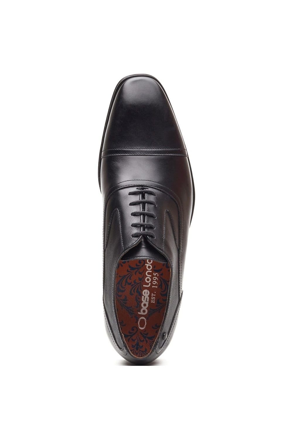 Base London Base London Men's Portico Toe Cap Oxford Shoe in Black - 4
