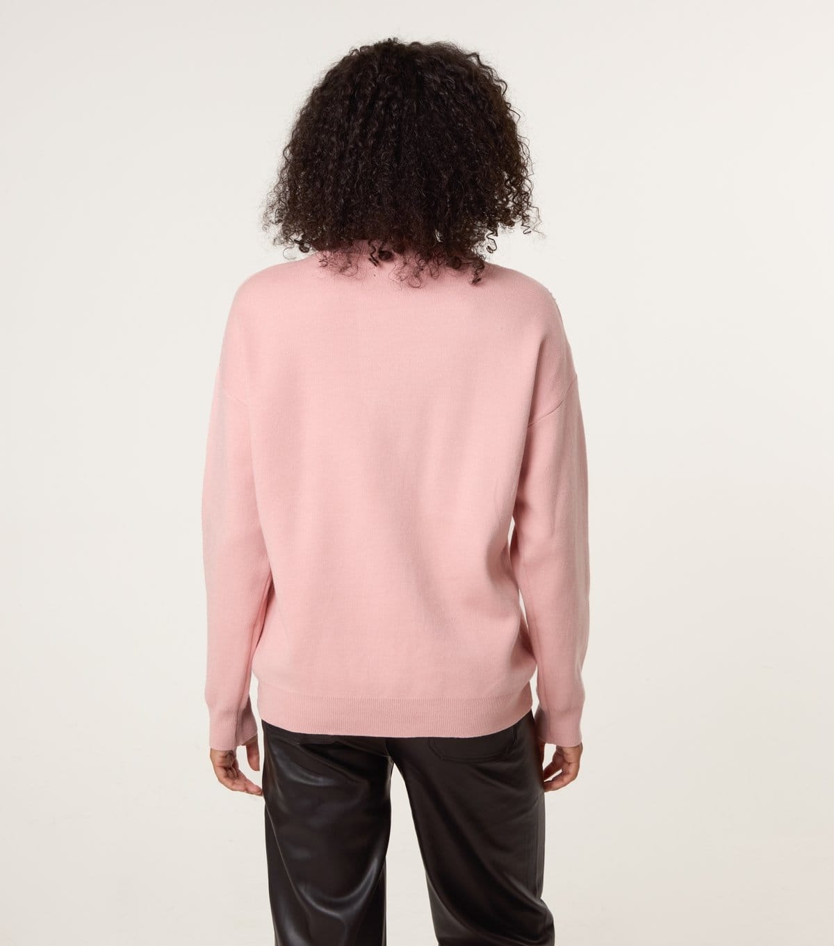 Blue Vanilla Women's Pink Bow Embellished Knitted Jumper Blue Vanilla New Look - 4