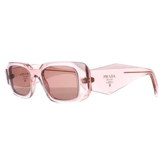 Prada Prada Women's Rectangle Transparent Peach Light Brown PR17WS in Pink - 2