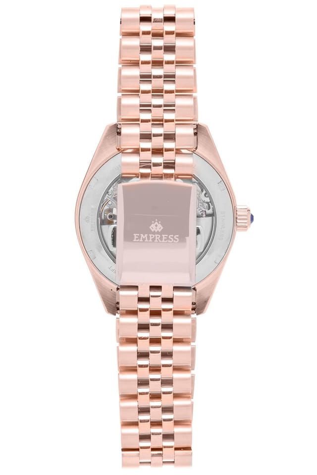 Empress Empress Women's Magnolia Automatic MOP Skeleton Dial Bracelet Watch in Rose Gold - 2