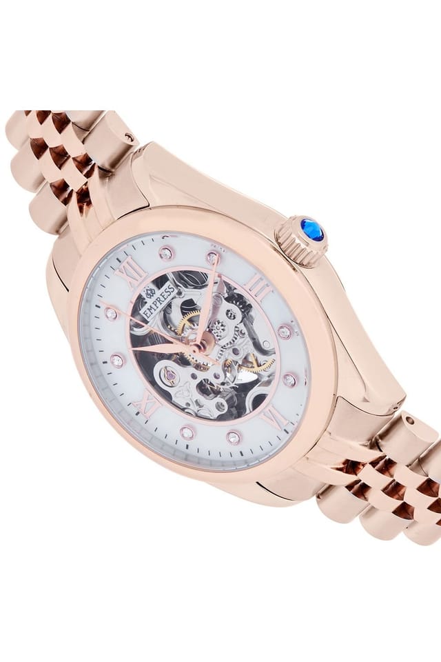 Empress Empress Women's Magnolia Automatic MOP Skeleton Dial Bracelet Watch in Rose Gold - 3