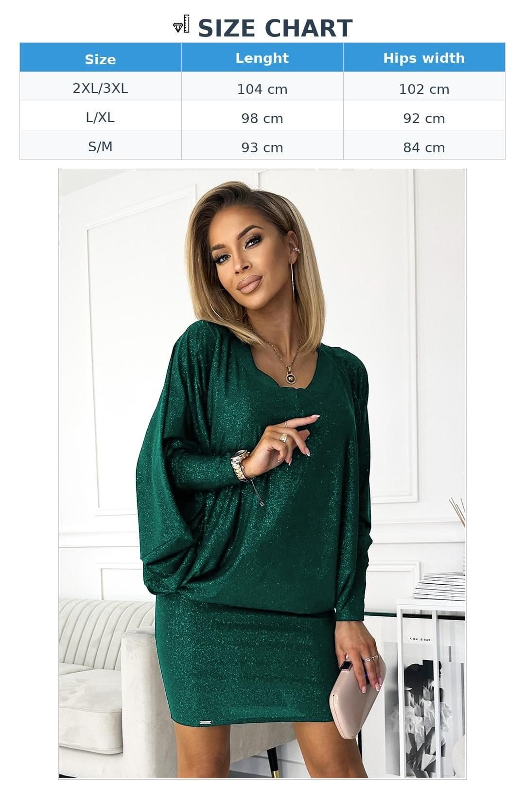Love Lace Love Lace Women's Bottle Green Bat Evening Dress - 4