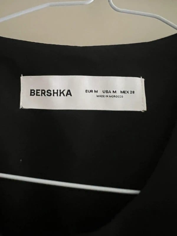 Bershka Black Satin Waistcoat
