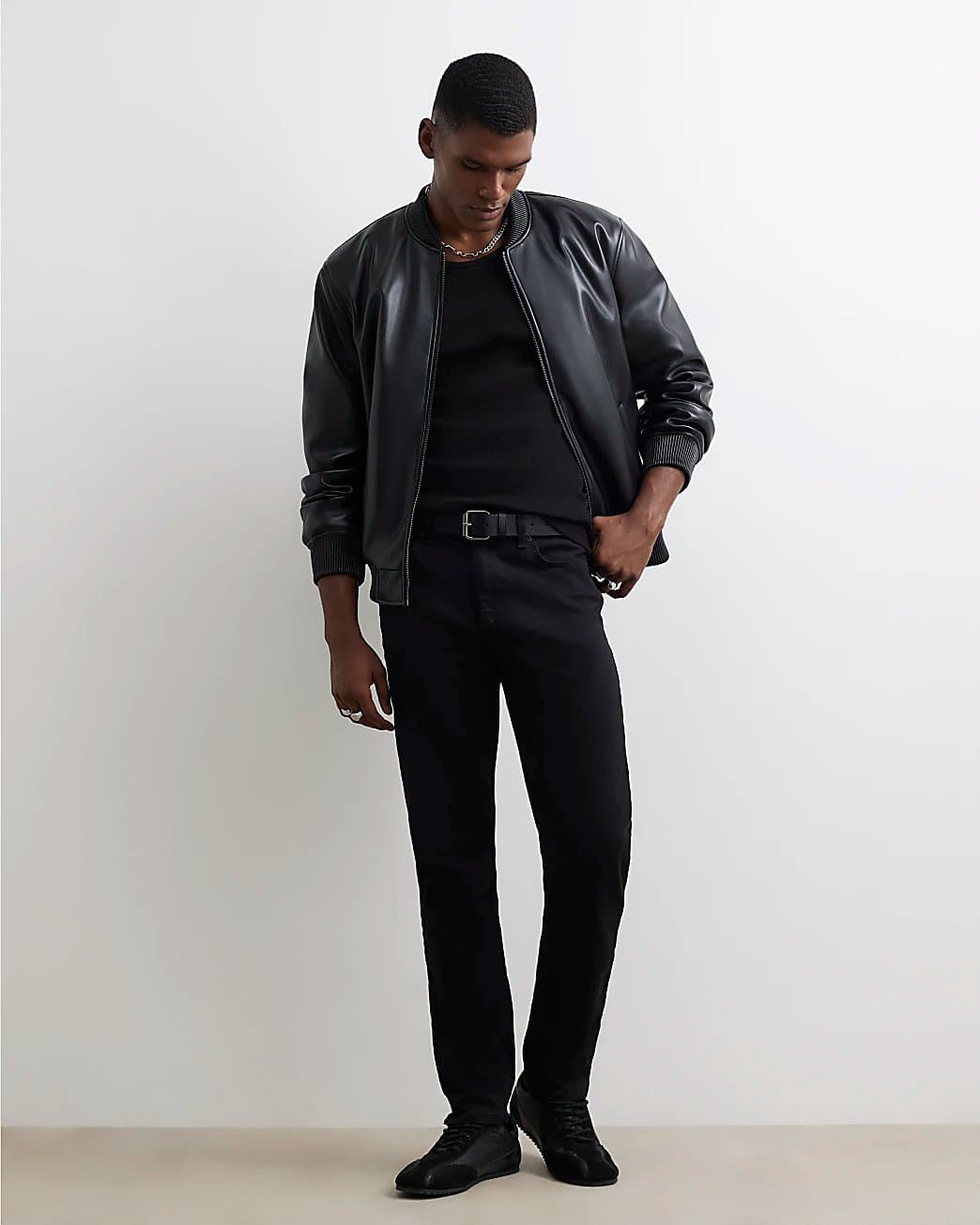River Island Mens River Island Black Slim Fit Stretch Essential Jeans