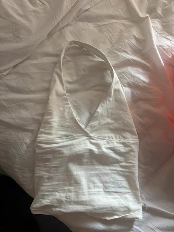 Bershka Bershka halter neck white top