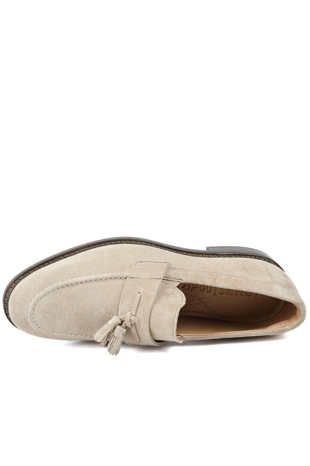Jones Bootmaker Jones Bootmaker Men's Rodrigo Wide-Fit Leather Tassel Loafers in Beige - 4