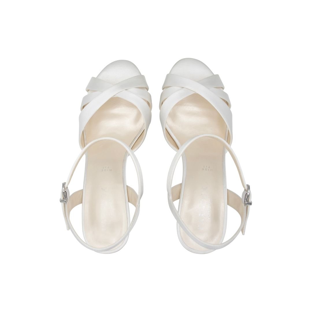 Paradox London Paradox London Women's Arista' Wide Fit Stiletto Wedding Sandals in Ivory - 3