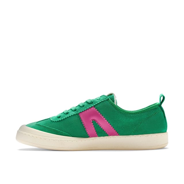 Clarks Clarks Women's Coralea Lace Green Combination Trainers - 2