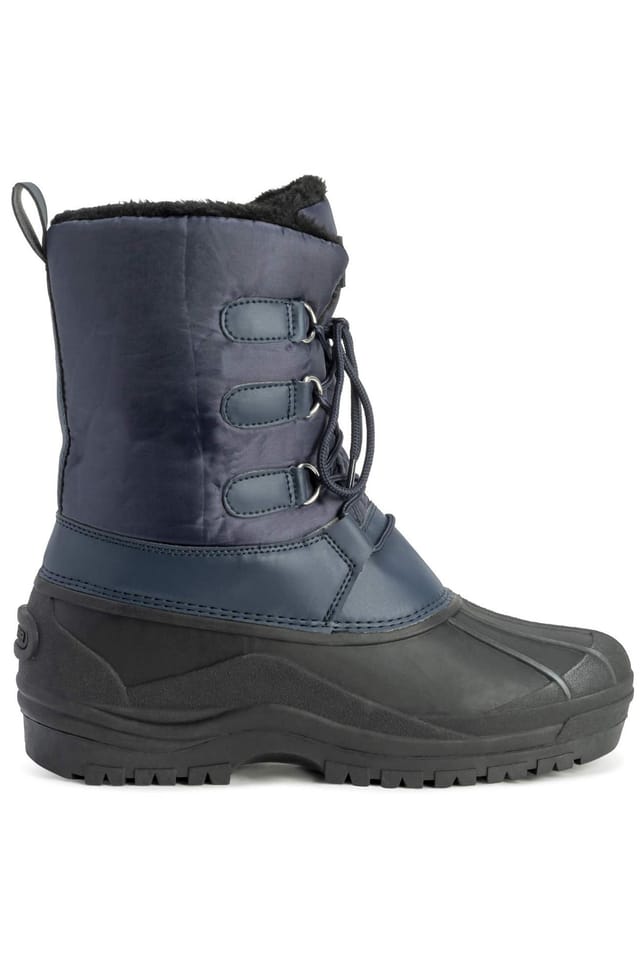 Viva VIVA Men's Polar Muck Lace Up Short Nylon Winter Snow Rain Duck Boots in Navy - 2
