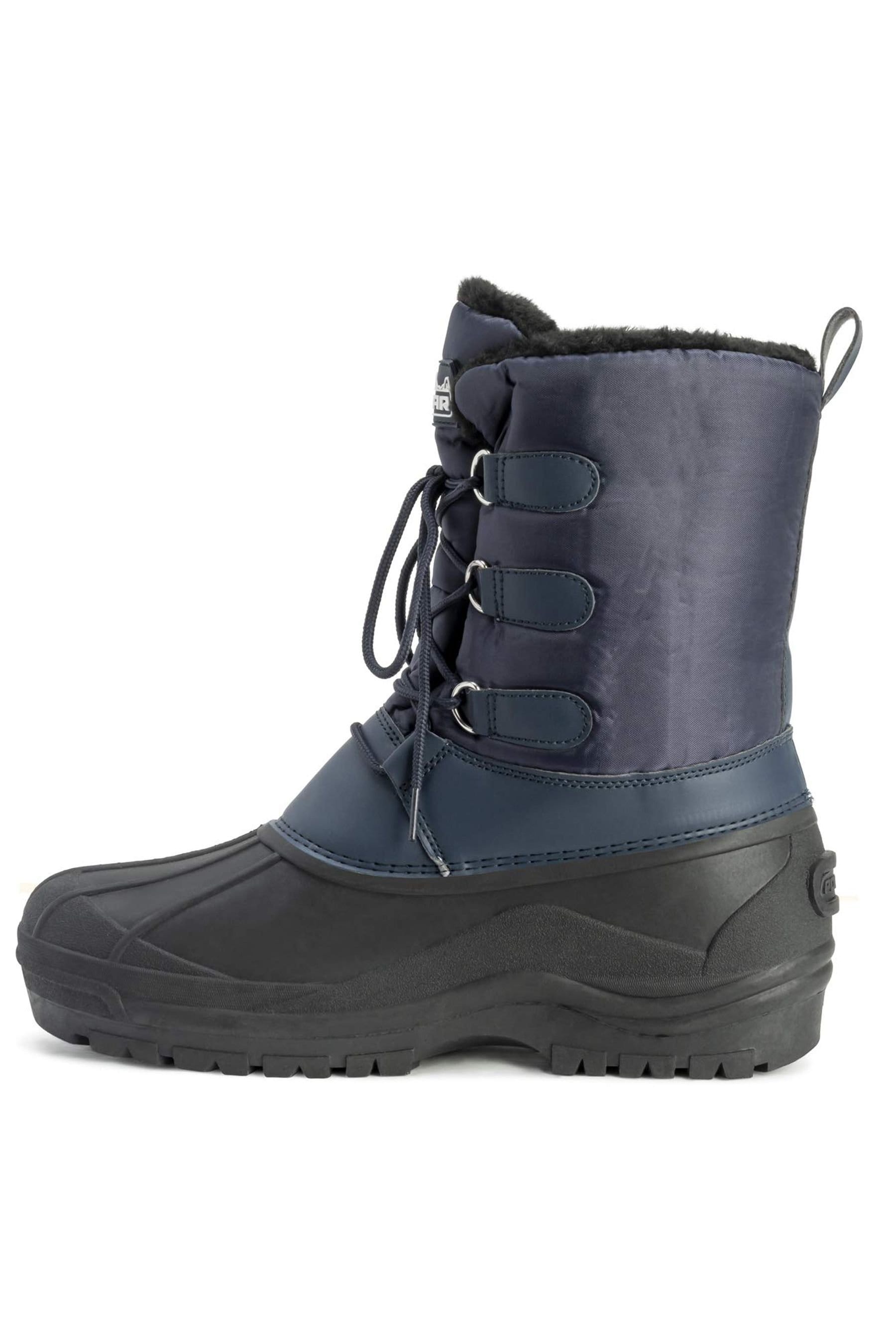 Viva VIVA Men's Polar Muck Lace Up Short Nylon Winter Snow Rain Duck Boots in Navy - 4